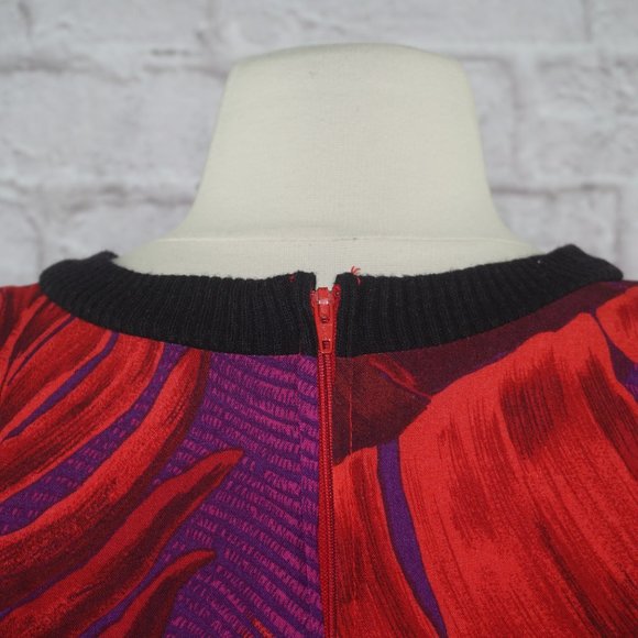 Vintage 80s Palm Leaf Dress - Picture 5 of 7